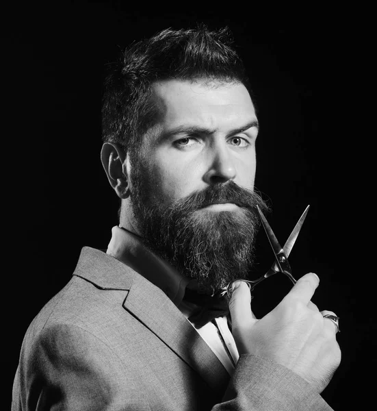 depositphotos 211097986 stock photo front view of bearded businessman